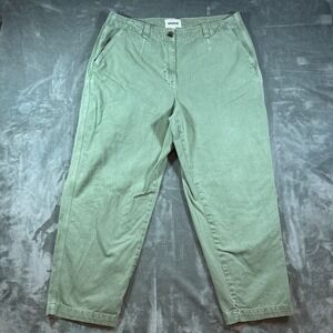 Boden Pants Womens 14L Green Casual Cotton Twill Ankle High Rise Mint